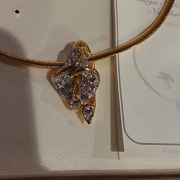 Vtg 90s 5-pc Nolan Miller Necklace & 4 pendants goldtone Omega Slide Trio - Picture 2 of 12